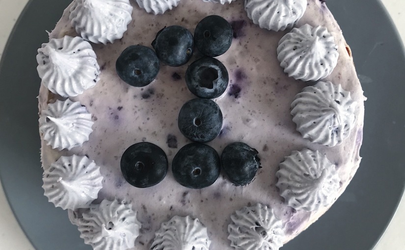 Vegan Blueberry Lemon Yogurt cake (1st Birthday smash cake)